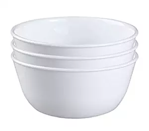 Corelle Coordinates Corelle Livingware Super Soup/Cereal Bowl, 28 oz, Winter Frost White, Set of 3