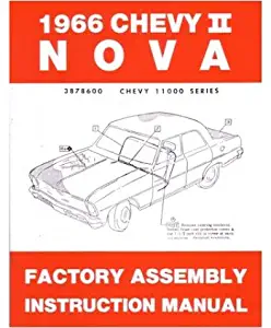 1966 Chevrolet Chevy ll Nova Assembly Manual Book Rebuild Instructions Drawings