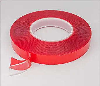 PET Acrylic Double Sided Tape, Heat Resistant High Adhesion Tape,0.4 Inch x 55 Yards Weatherproof Heavy Duty Heat Resistance Thin Ultra Strength Industrial Outdoor Mounting Tape (10mm50M)