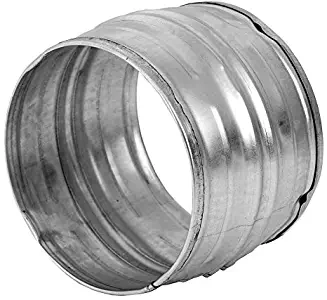 Duct Connector Flange, Straight Pipe Flange for Heating Cooling Ventilation System (4" inch | 100mm, Metal Connector)
