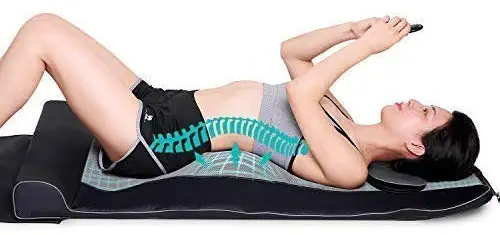 Naipo Back Stretcher, Yoga Stretching Mat with Heat, 4 Stretching Programs, 3 Adjustable Intensities for Full Body Relax, Release Tension, Improve Flexibility, Simple Foldaway
