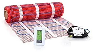 20 Sqft Mat Kit, 120V Electric Radiant Floor Heat Heating System w/ Aube Programmable Floor Sensing Thermostat