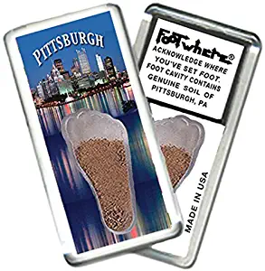 Pittsburgh FootWhere Souvenir Fridge Magnet. Made in USA (PITT205 - Twilight)