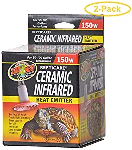 Zoo Med ReptiCare Ceramic Infrared Heat Emitter 150 Watts - Pack of 2