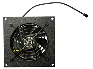 coolerguys Programmable Thermostat Cooling Kit for Cabinets, AV, and Components (Plastic, Single 92mm)