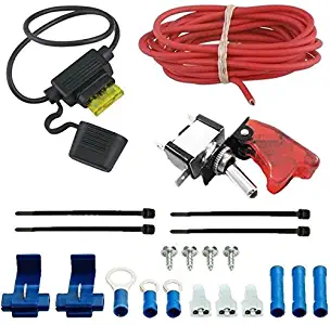 American Volt Auto Electric Fan Red Led Rocker Switch Complete Wiring Kit Toggle Trigger Cover