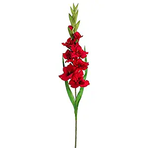 36.5" Silk Gladiolus Flower Spray -Red (Pack of 12)