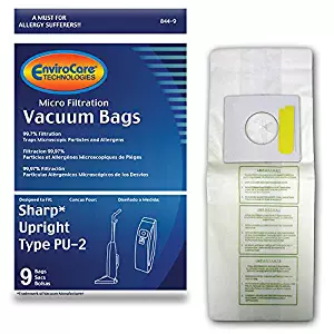 Envirocare Replacement Vacuum Bags for Sharp Upright Type PU-2-9 Pack