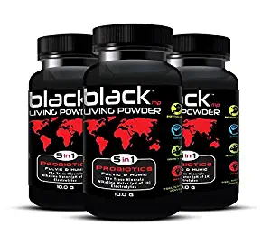 BlackMP Living Powder - SBO Probiotic, Fulvic and Humic Minerals (30 Servings) All Natural Formula Promotes Optimal Health for Women, Men, and Children.3 pack
