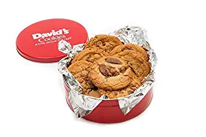 David's Cookies Fresh-Baked Oversized Decadent Cookie Gift Tin, Peanut Butter Chunk