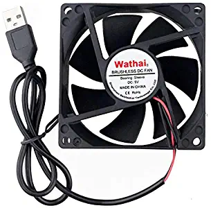 Wathai 80x25mm 5v USB DC Brushless Cooling Fan for Computer Case Cooler