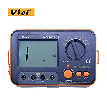 Vici Digital Milli-ohm Meter Resistance Tester 4 Wire Micro Ohm Meter VC480C+