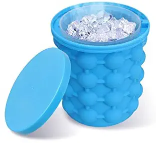 Ice Cube Maker Portable Silicone Ice Bucket Ice Cup Ice Mold with Lid For Beverage Cooling