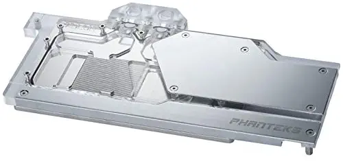 Phanteks Glacier Radeon VII for AMD Radeon VII, Nickel-Plated Copper Base, Aluminum Cover, Acrylic Cover, Digital RGB Lighting, Full Water Block, Mirror Chrome