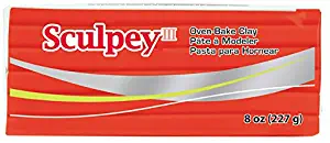 Sculpey III Polymer Clay 8 Ounces-Red Hot Red