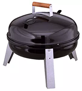 Meco 2010 Lock and Go Portable Charcoal Grill, Black