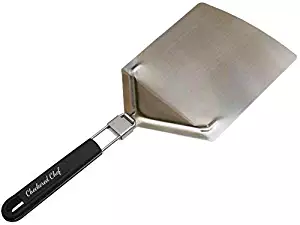 checkeredchef Stainless Steel Pizza Peel With Folding Handle, Paddle Size 9.5 x 13 Inches