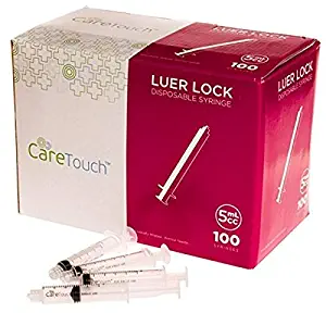 5ml Oral Syringe – 15 Syringes with Covers by Care Touch - Great for Oral Medicine and Home Care
