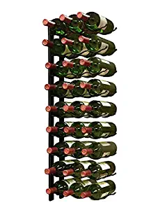 Vinotemp Metal Wall-Mount 27-Bottle Wine Rack, Black