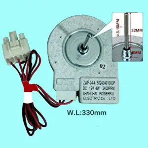 BCD-330WTV 12V 4W Freezing Fan Motor ZWF-02-4 Replacement for Midea Refrigerator