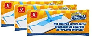 Wet Sweeper Cloth Refills 3 Pack Bundle (8 Ct.) by Scrub Buddies