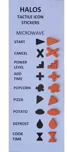 Tactile Overlay Stickers - Microwave - 2 Sets per Pack (Orange)