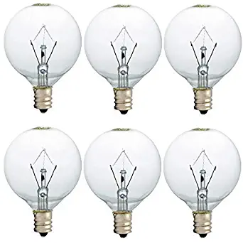 25 Watt Wax Warmer Bulbs, Scentsy Bulb for Full Size Scentsy Warmer, 6 Pack E12 Base Wax Bulb, Dimmable - Warm White - 120 Volt Light Bulbs for Scentsy Burner, High Temp Resistance (25)