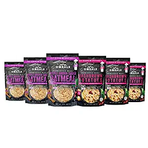OMEALS Breakfast Meal - Maple Brown Sugar Oatmeal/Hashbrown Potatoes, 6 pack, 7.5 inches x OMEBP-6
