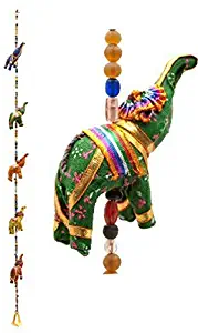 Indian Traditional Five Elephant Hanging Layer Door Hanging, Wall Hanging, Decorative Hanging Gift Box Pack