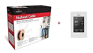 NuHeat nVent Floor Radiant Heat Cable N1C060, 120 V, 60 sq. ft.+ Home Programmable Thermostat AC0056