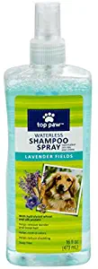 TOP PAW Waterless Dog Shampoo Spray Lavender Fields Scent - 16 oz