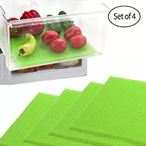 Dualplex Fruit & Veggie Life Extender Liner for Refrigerator Drawers (4 Pack) - Extends the Life of Your Produce & Prevents Spoilage, 12X15 Inches