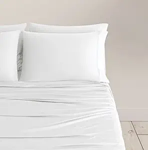 SHEEX Breezy Cooling Sheet Set with 2 Pillowcases, Breathable, Silky-Soft Fabric, White, King