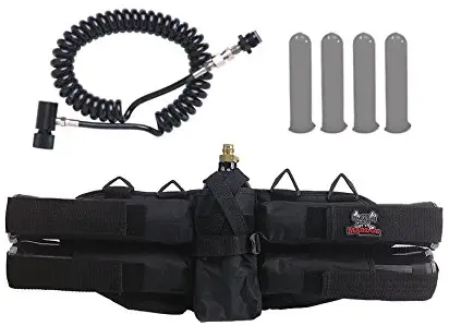 Maddog Sports 4+1 Paintball Harness w/Pods & Standard Remote Coil