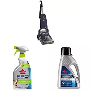 BISSELL PowerLifter PowerBrush Upright Carpet Cleaner and Shampooer, 1622 with Oxy Stain Destroyer Pet Plus Pretreat and 78H6B Deep Clean Pro 2X Deep Cleaning Concentrated Carpet Shampoo, 48 ounces