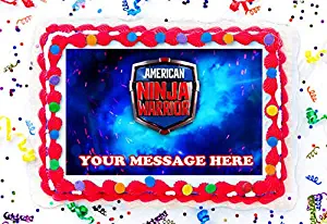 American Ninja Warrior Cake Topper Edible Image Personalized Cupcakes Frosting Sugar Sheet (2" Cupcakes (12))