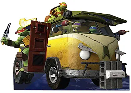 5 ft. 11 in. TMNT Teenage Mutant Ninja Turtles Party Wagon Standee Standup Photo Booth Prop Background Backdrop Party Decoration Decor Scene Setter Cardboard Cutout