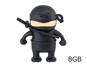 Ninja Shaped 8GB USB Flash Drive (Black) + Worldwide free shiping