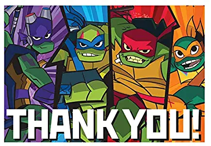 Amscan Rise of The TMNT Thank You Cards (8)