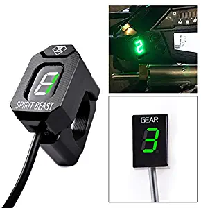 For Kawasaki NINJA 250 R FI MODEL 2008-2015 NINJA 300 2013-2018 NINJA 400 R 2010-2016 Motorcycle Gear Indicator LED 1-6 Level Display Shift Light Bike Meter (Green,With Honder)