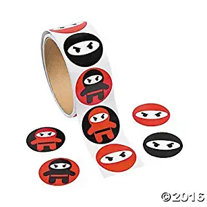 Ninja Sticker Roll (Party Pack: 3 Rolls | 300 Stickers)