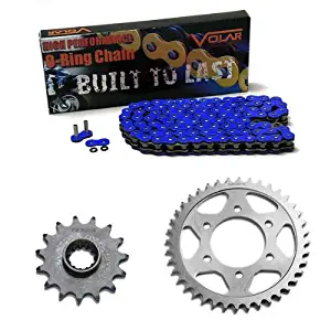 Volar O-Ring Chain and Sprocket Kit - Blue for 1998-2002 Kawasaki Ninja ZX6R ZX600