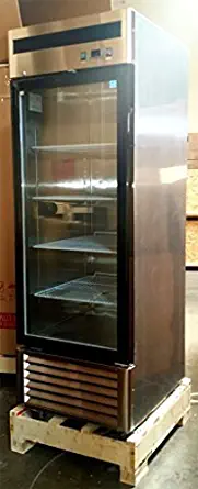 27" 1 Door Upright Stainless Steel Glass Window Reach In Freezer Merchandiser Display Case, MCF-8701, 21 Cubic Feet, Commercial Grade