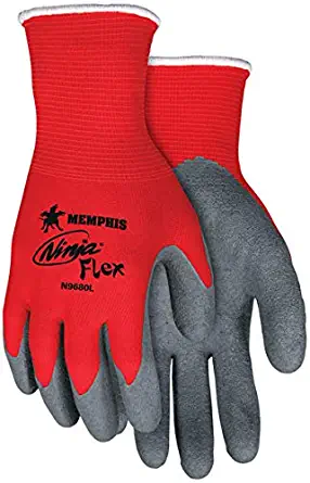 MCR Safety N9680XL Ninja Flex Glove, X-Large, Red/Gray (Pack of 12)