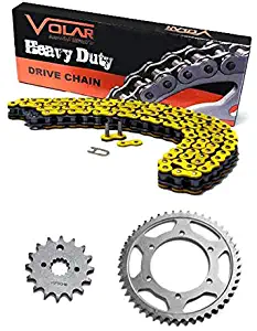 Volar Chain and Sprocket Kit - Heavy Duty - Yellow for 2008-2012 Kawasaki Ninja 250R EX250