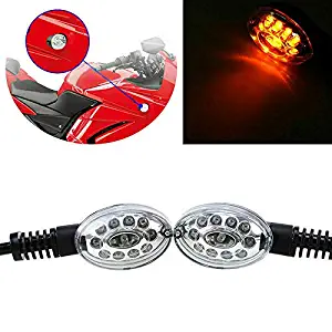 Tuning_Store 4pcs 12V LED Turn Signal Flasher Light 6MM for Kawasaki Ninja 250 08-12 Quality Accessories for Motorcycle Car Tuning