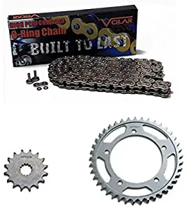 Volar O-Ring Chain and Sprocket Kit - Nickel for 2015-2018 Kawasaki Ninja 650 ABS