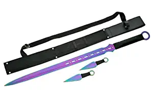 Snake Eye Full Tang Tactical Blade Katana/Ninja Sword/Machete/Throwing Knife, 27-Inch (DRB)