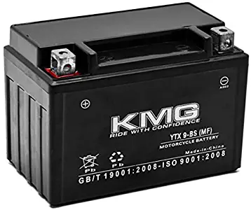 KMG YTX9-BS Sealed Maintenance Free Battery High Performance 12V SMF OEM Replacement Powersport Motorcycle ATV Scooter