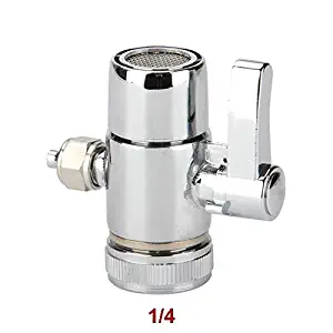 PULLANDSMILES Faucet Adapter Diverter Valve Counter Top Water Filter 1/4 Inch Tube Connector for Ro Water Purifier System
